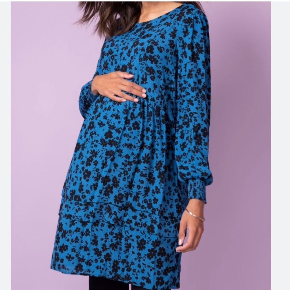 Seraphine tiered floral maternity/nursing dress